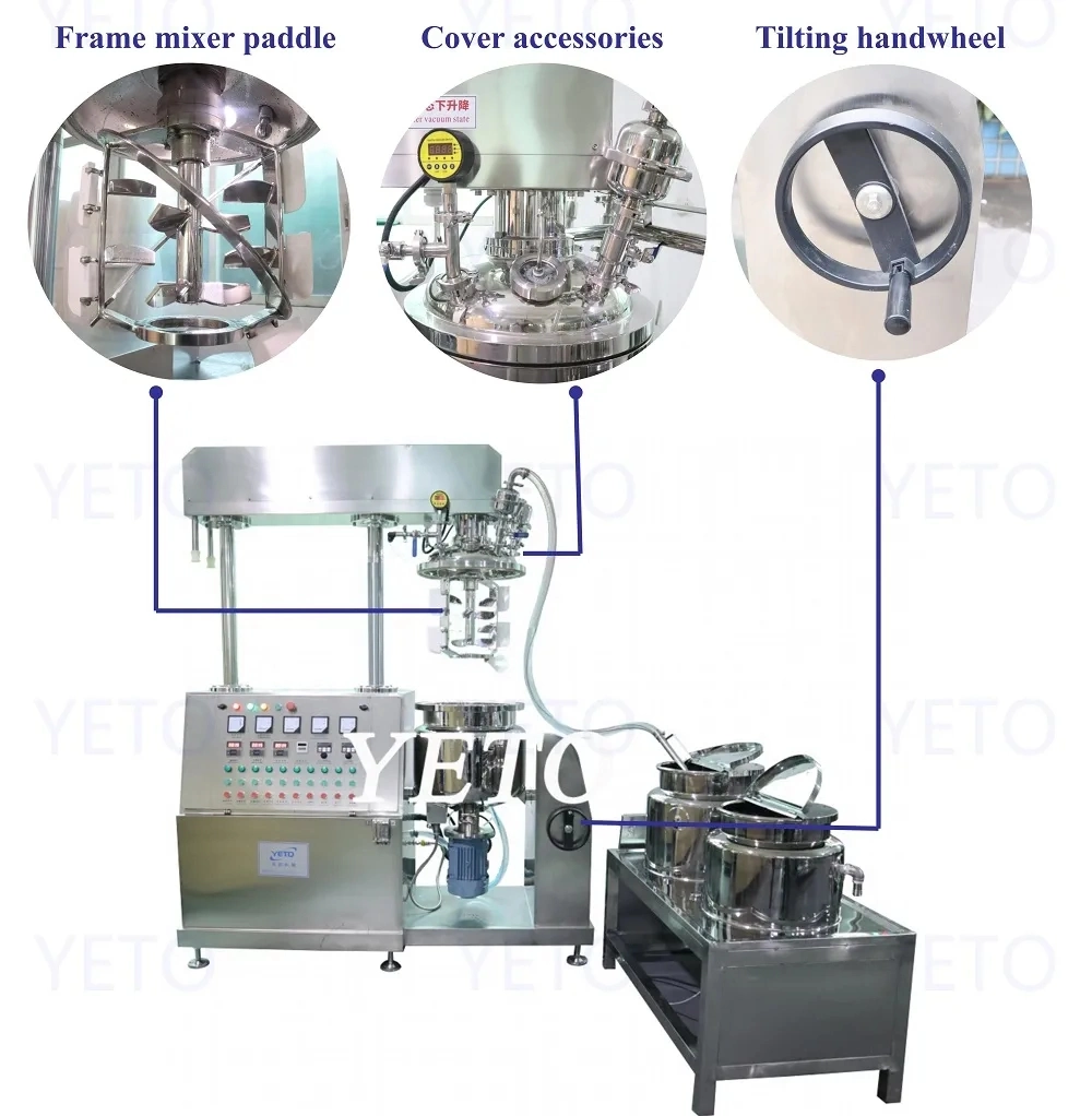 Vacuum Homogeneous Emulsifying Machine Cosmetics Agitator Sun Screen Emulsification Blender /Mixer Machine