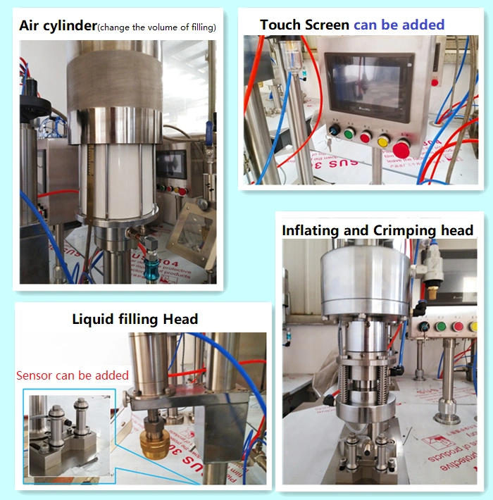 Semi Auto Aerosol Filling Crimping Machine/ Sunscreen Spray Filling Machine