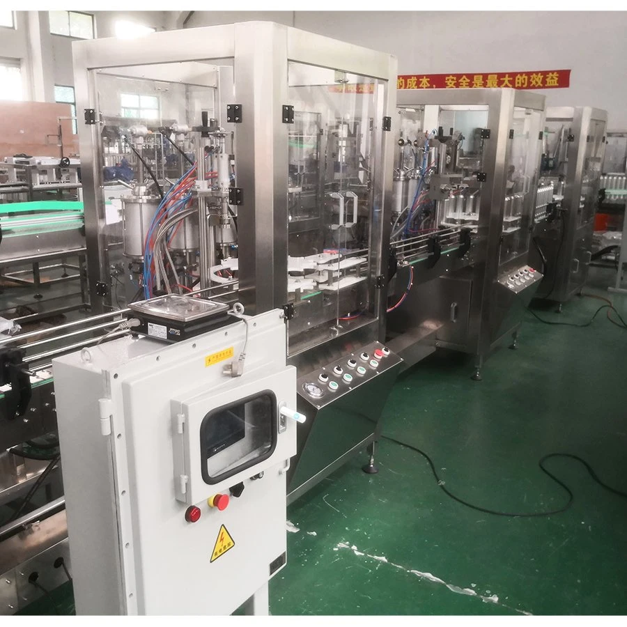 Setting Spray Aerosol Piston Pump Filling Capping Crimping Labeling Line Machinery for Aerosol Spray