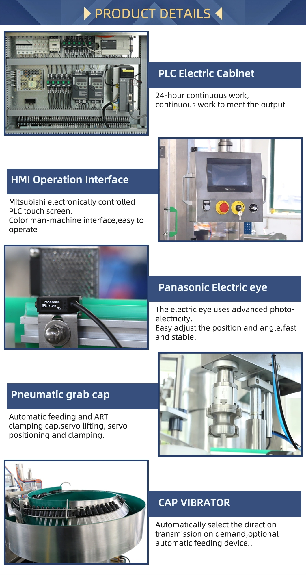 Full Automatic Chemical Medical Alcohol Sanitizer Eye Drop Liquid Small Oral Vial Bottle Filling Capping Machine for Full Production Packing Line